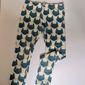 Pink chicken cat leggings